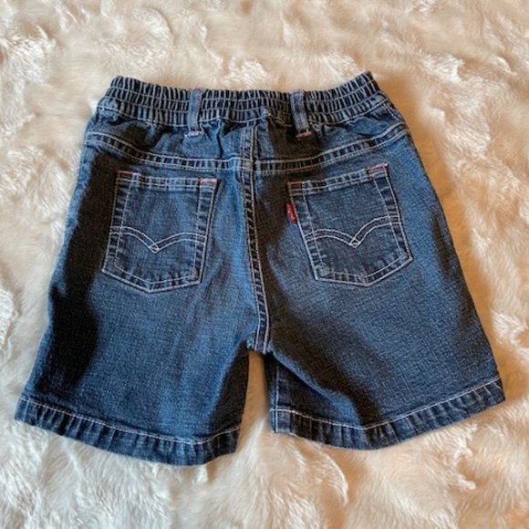 - Little Levi's Girls 5-pocket Blue Denim Shorts Size 2T - Picture 4 of 8